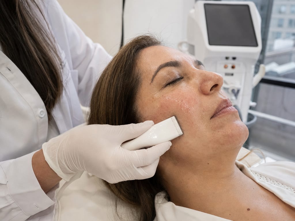 Pasillo de la clínica IKI Skin Experts en Usaquén, Bogotá